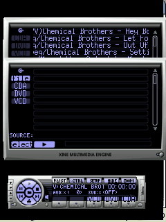Xine MRL Browser on a 5555 iPAQ